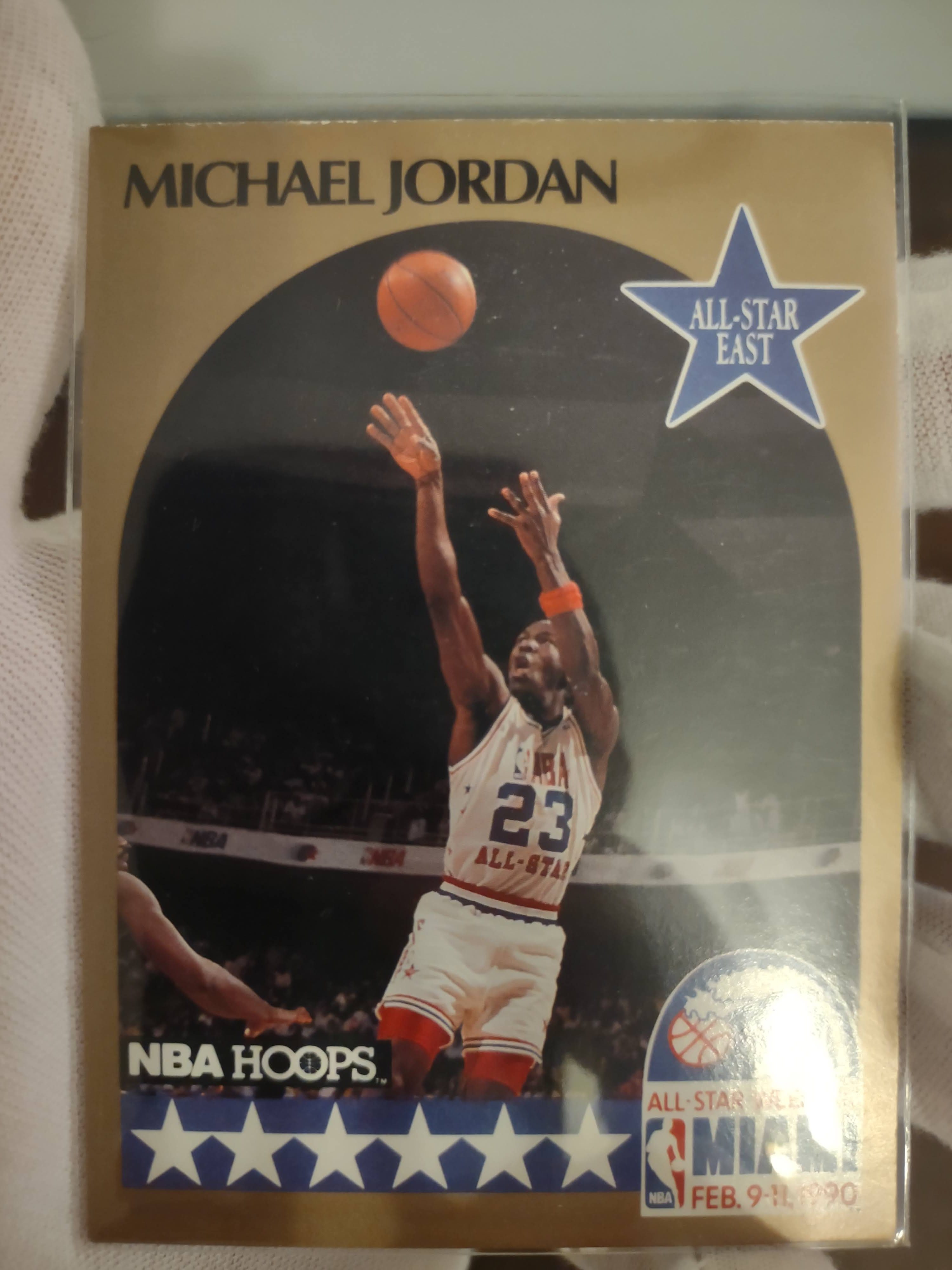 michael jordan nba hoops all star card 1990